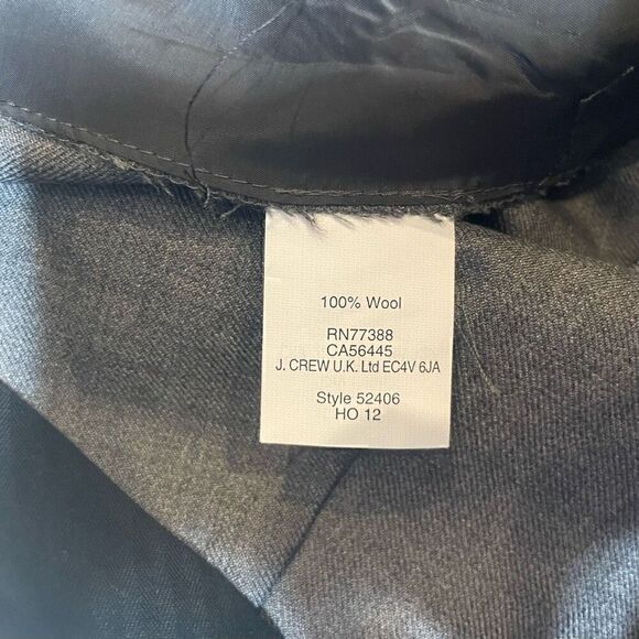 J Crew Favorite Fit Pants Size 8 P Trousers 100% Wool Tapered Crop - Picture 3 of 8